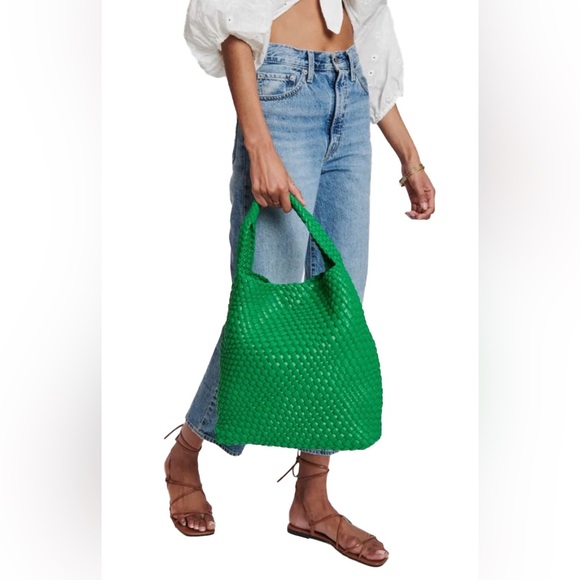 NWOT Moda Luxe Vegan Leather Hobo Bag - Kelly Green - Picture 2 of 8